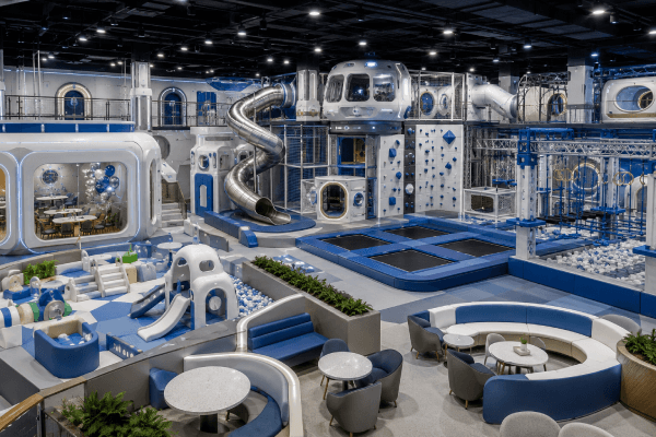 space centered indoor playground