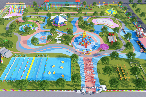 mini slides and crawl tunnels
