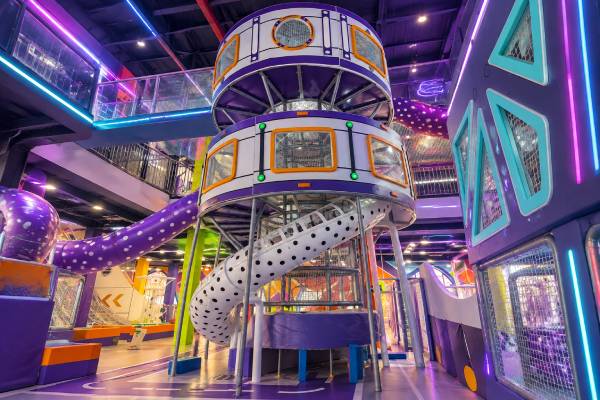 Futuristic Slides & Multi-Level Playground