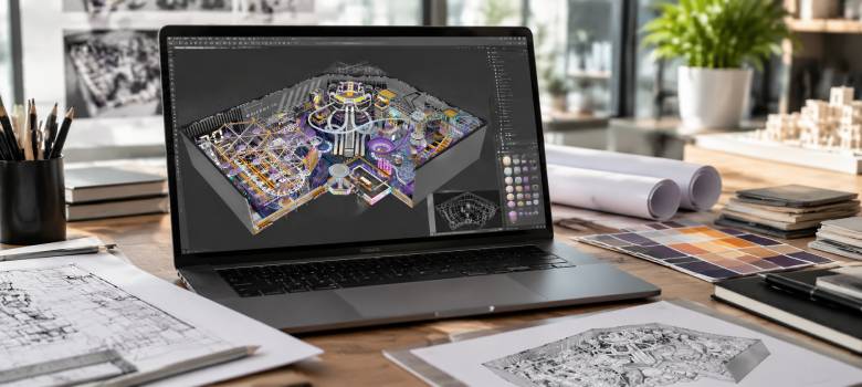 layout design process of the indoor entertainment project