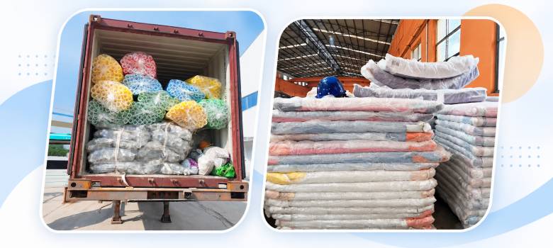 shipping and delivery of the 2000sqm indoor project