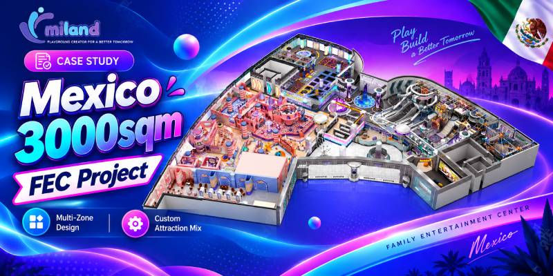 3000 conception 3D d'un centre de divertissement familial de m²